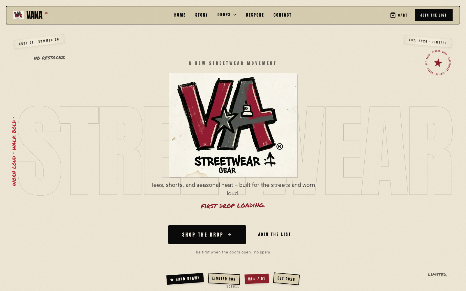 Screenshot of VANA